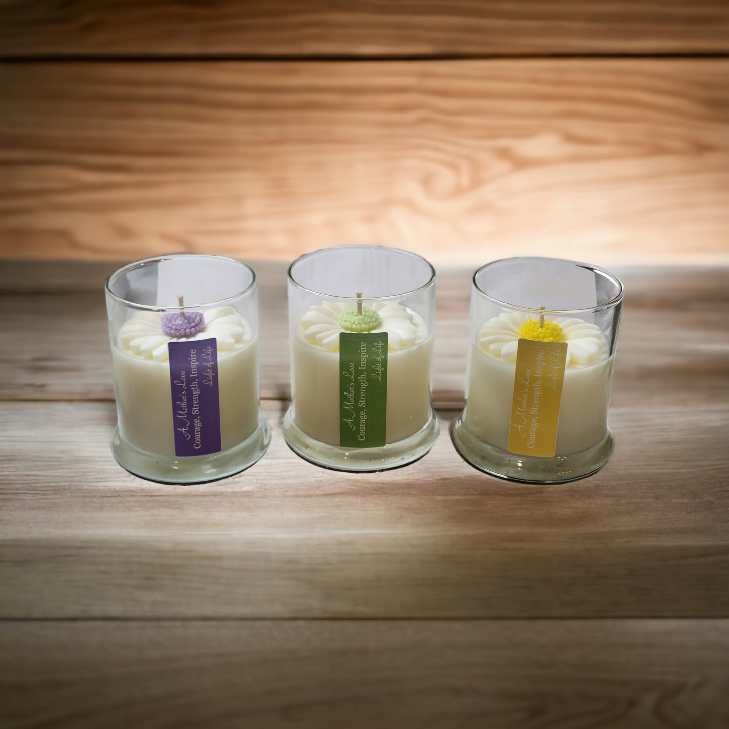 Daisy Themed Soy Candles