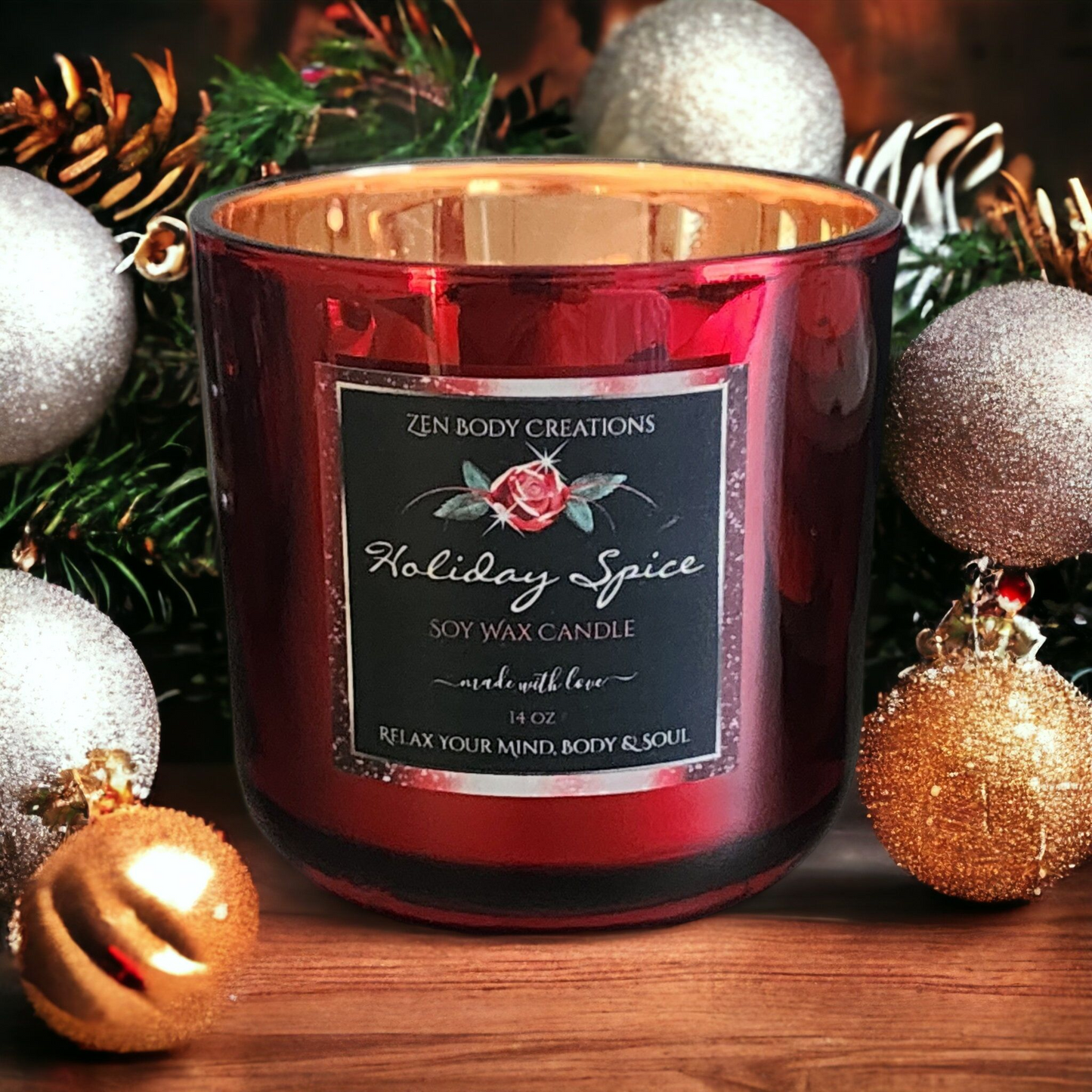 Luxe Holiday Soy Wax Candle