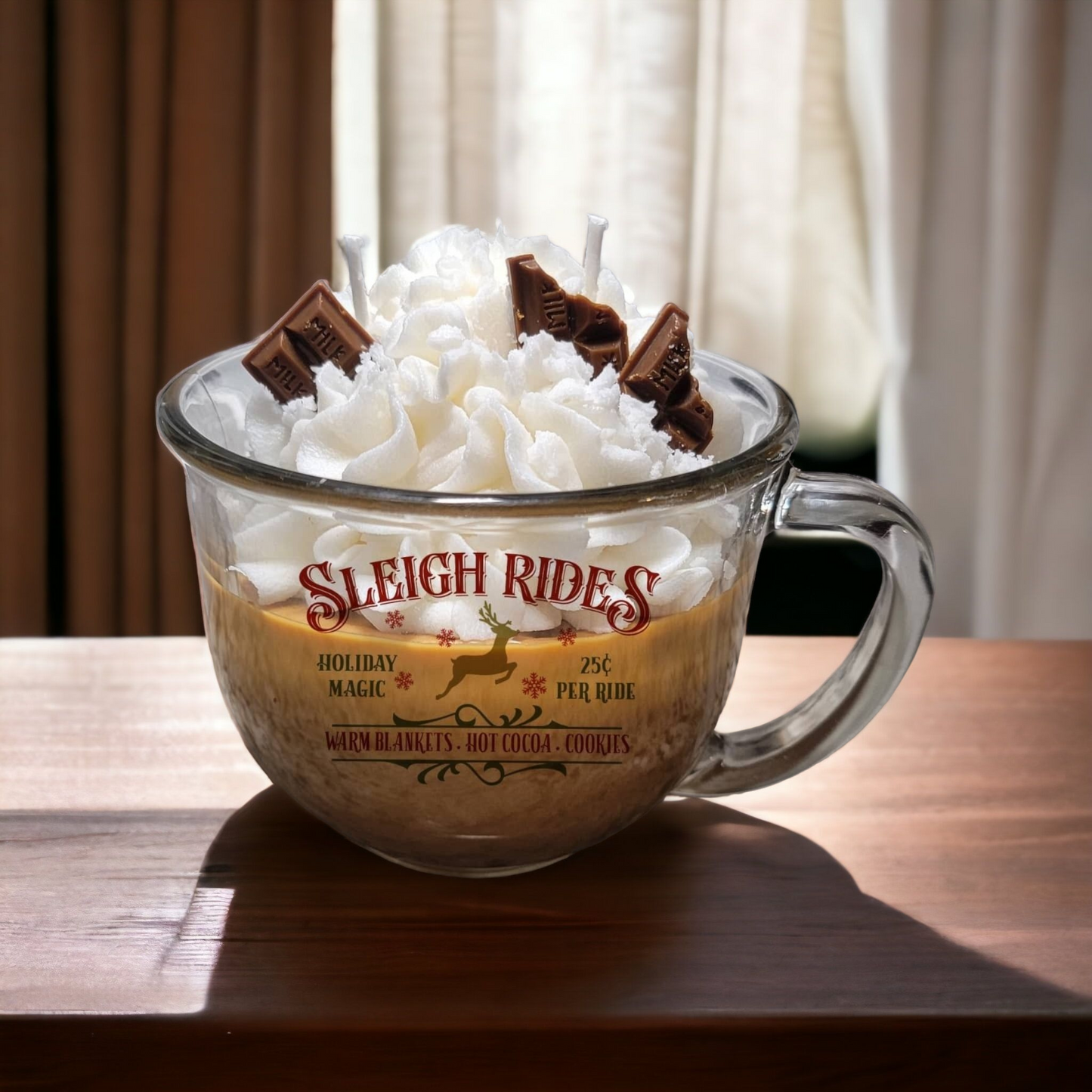 Hot Cocoa theme scented soy wax candle
