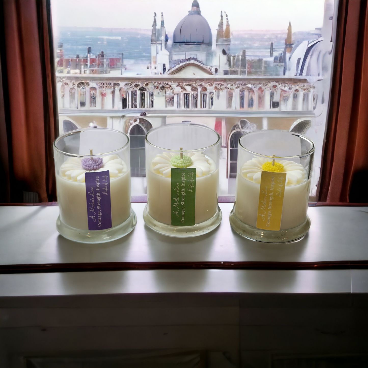 Daisy Themed Soy Candles