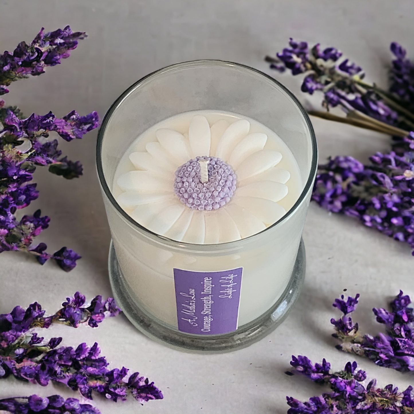 Daisy Themed Soy Candles