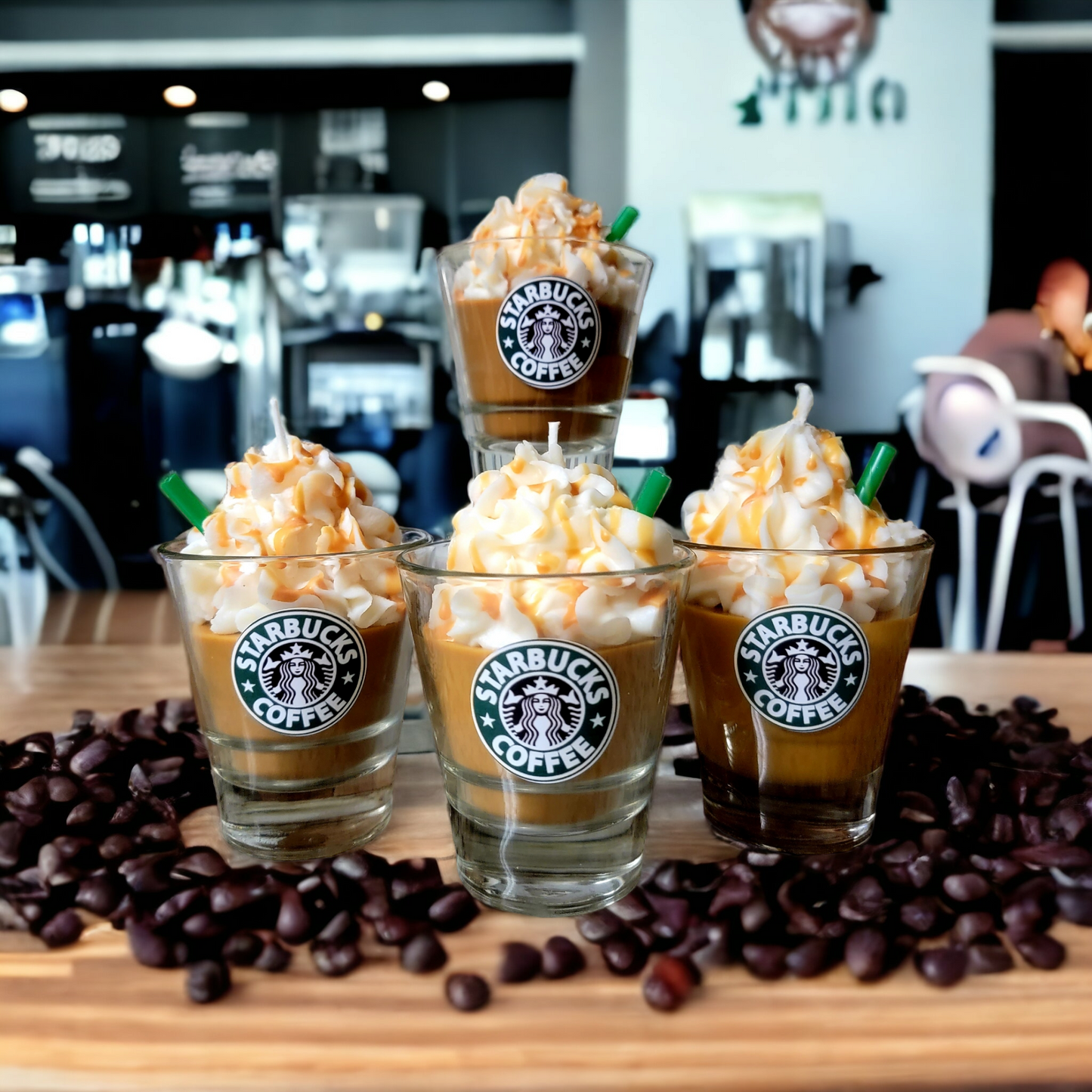Starbucks theme scented soy wax candles