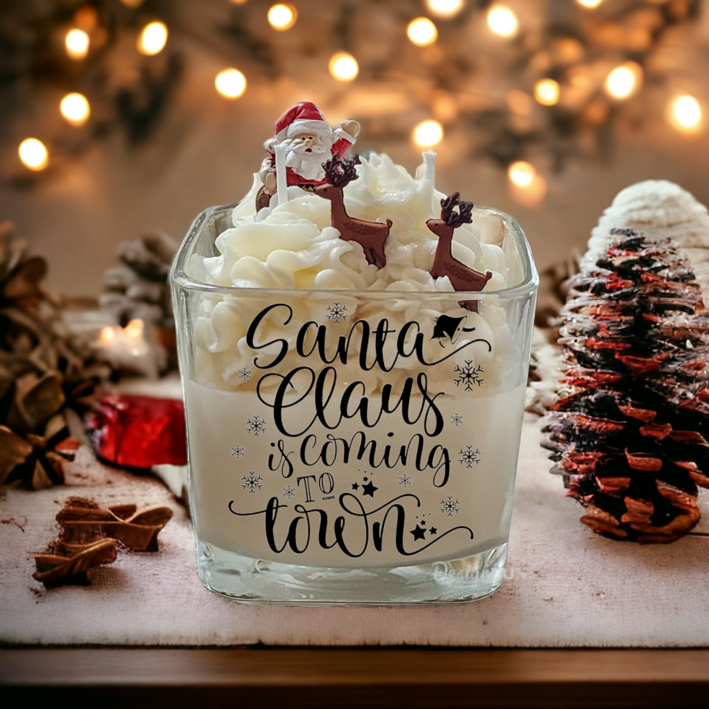 Santa Themed Soy Candles