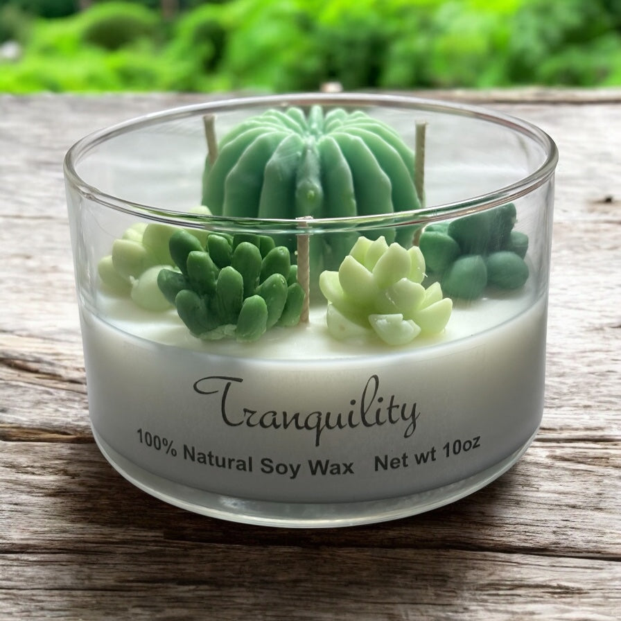 Succulent Garden Soy Wax Candle