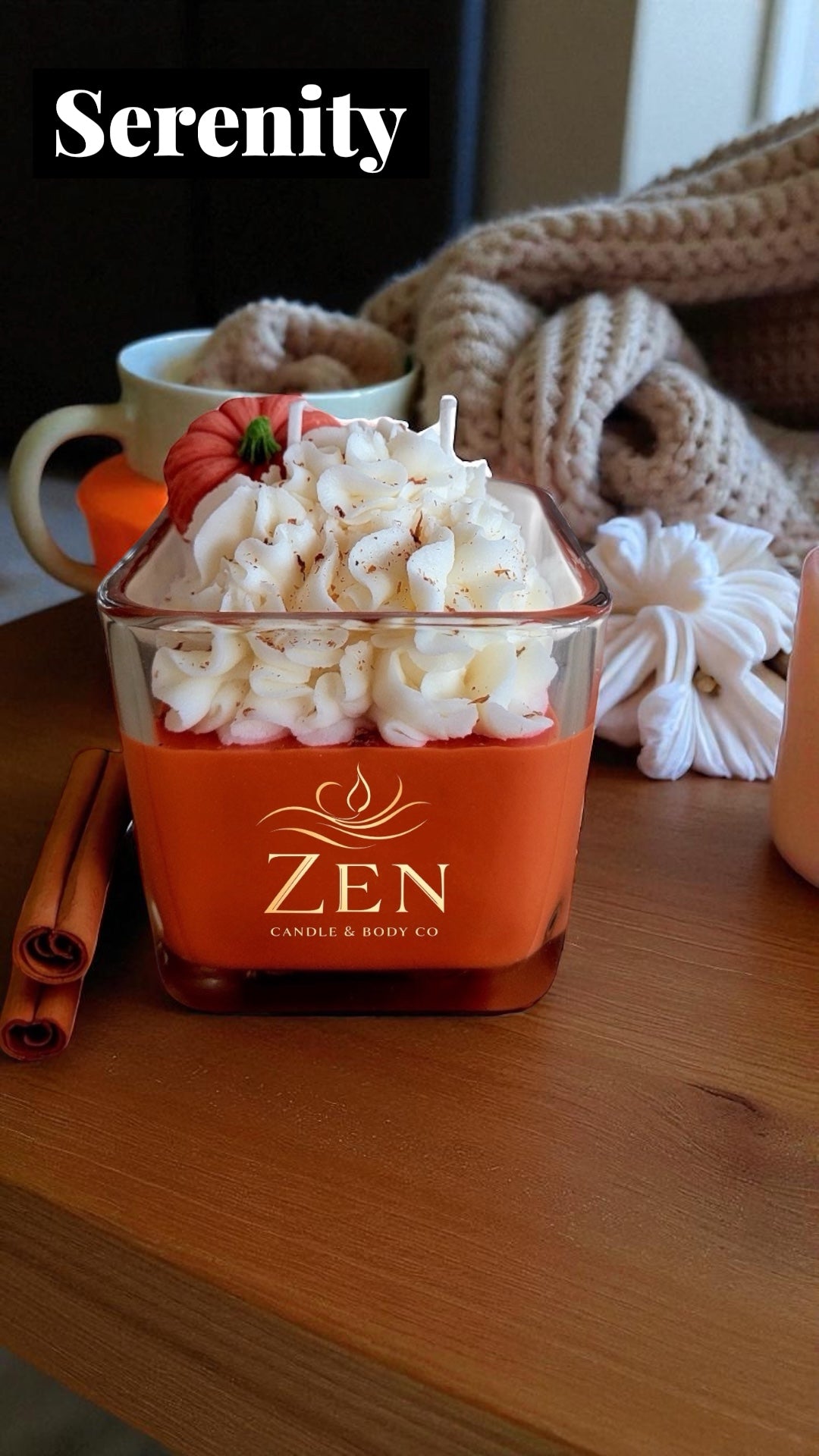 Pumpkin Scented Soy Wax Candle