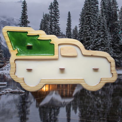 Wooden Truck Soy Candle (white)