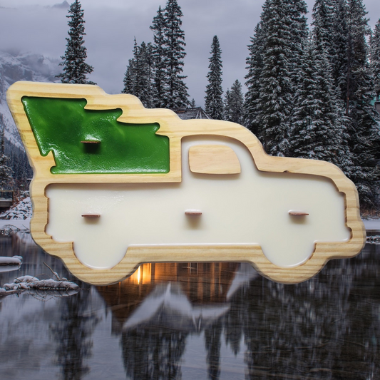 Wooden Truck Soy Candle (white)