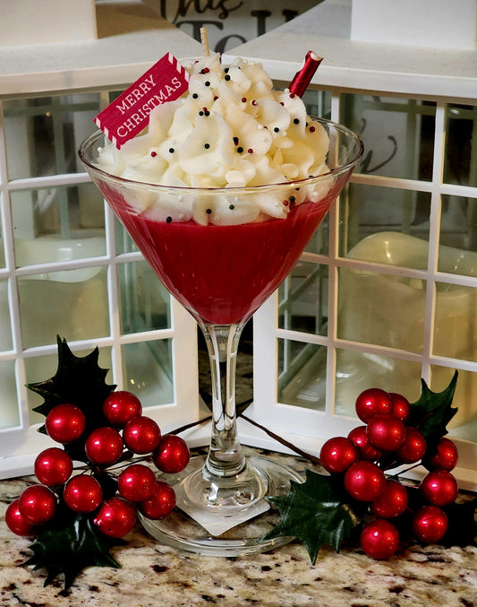 Holiday Cheer Martini theme soy wax candle