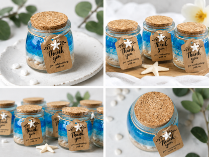Beach Candle Favors, Wedding Favor Candles, Ocean Candle, Thank You Gift, Bridal Shower Favor, Coastal Decor, Party Favor Candles