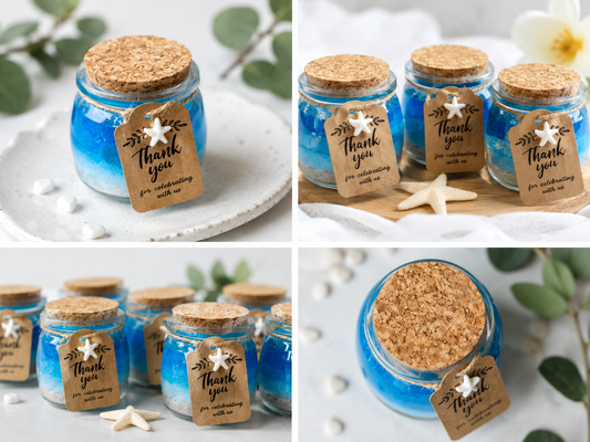 Beach Candle Favors, Wedding Favor Candles, Ocean Candle, Thank You Gift, Bridal Shower Favor, Coastal Decor, Party Favor Candles