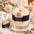 Christmas Flask Soy Wax Candle In Giftbag