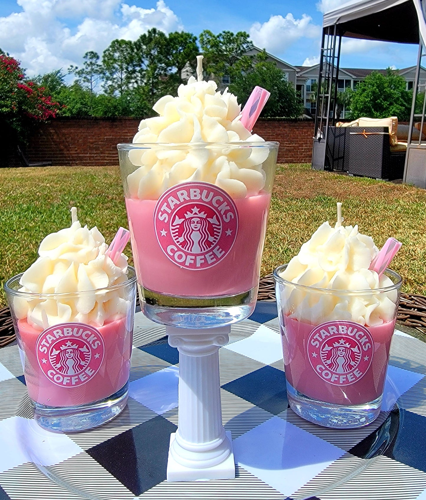Cafe Pink Drink Frappe theme scented soy wax candle
