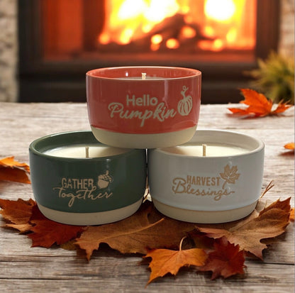 Fall Ceramic Jar Candles