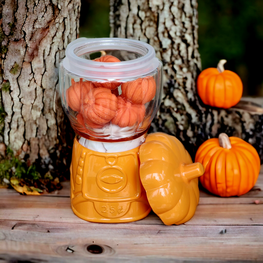 Pumpkin Wax Melts In Decorative Gumball Pumpkin Shaped Container