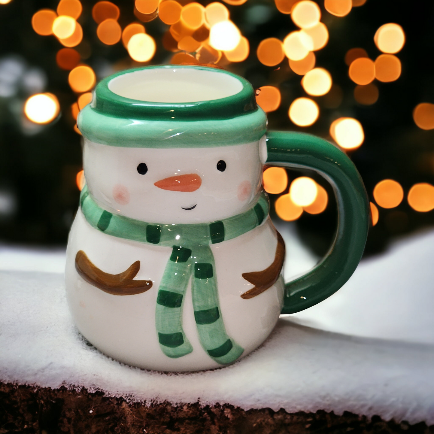 Snowman latte theme soy wax candle