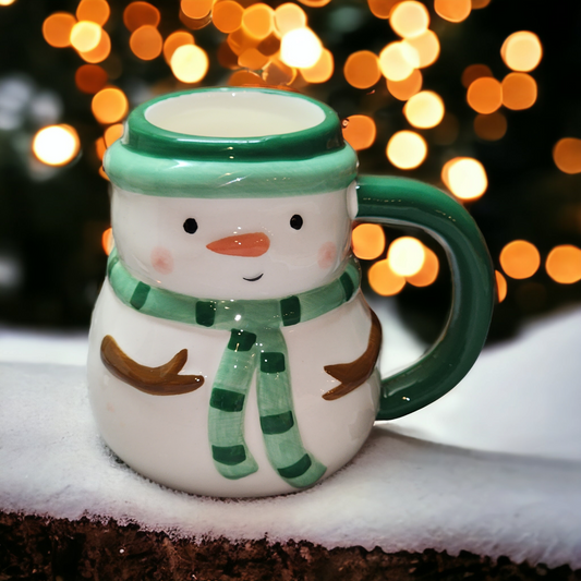 Snowman latte theme soy wax candle