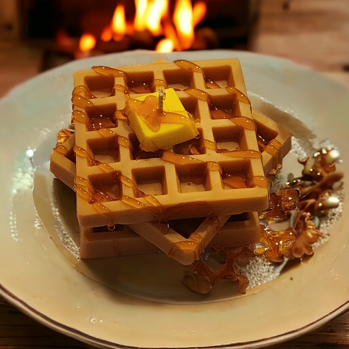 Waffle soy wax candle