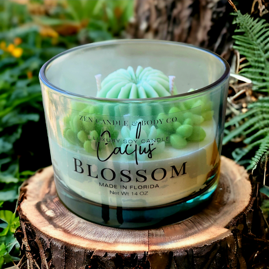 Succulent Scented Soy Wax Candle (Green)