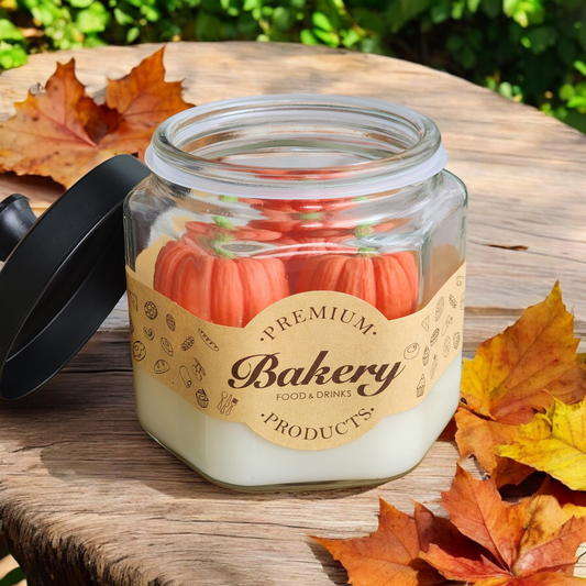 Hexagon Jar Fall Themed Soy Wax Candle