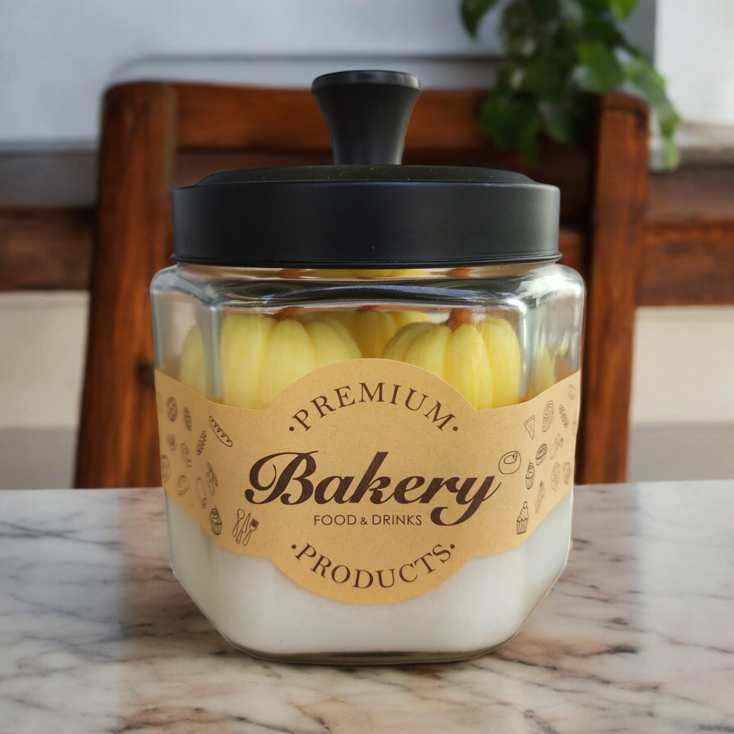 Hexagon Jar Fall Themed Soy Wax Candle