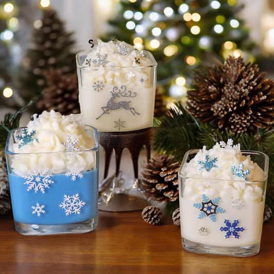 Festive Snowflakes Soy Candle