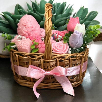 Bouquet Soy Wax Candles/Wax Melts In Gift Basket