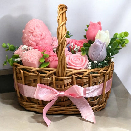 Bouquet Soy Wax Candles/Wax Melts In Gift Basket