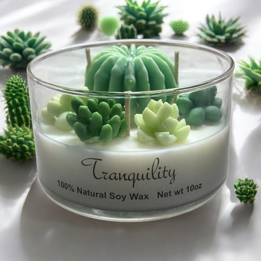 Succulent Garden Soy Wax Candle