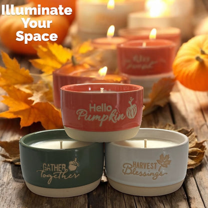 Fall Ceramic Jar Candles