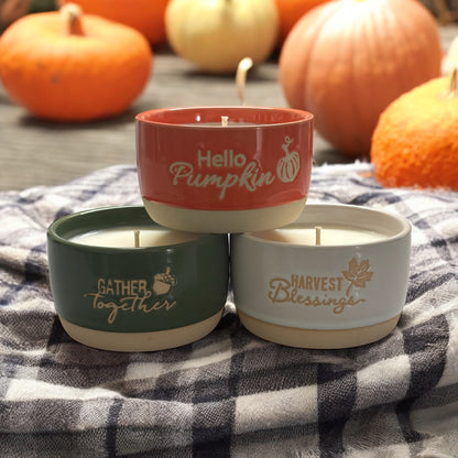 Fall Ceramic Jar Candles