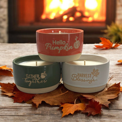 Fall Ceramic Jar Candles
