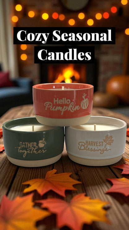 Fall Ceramic Jar Candles