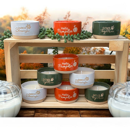 Fall Ceramic Jar Candles