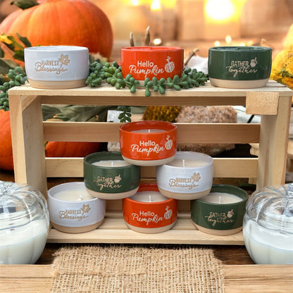 Fall Ceramic Jar Candles