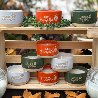 Fall Ceramic Jar Candles