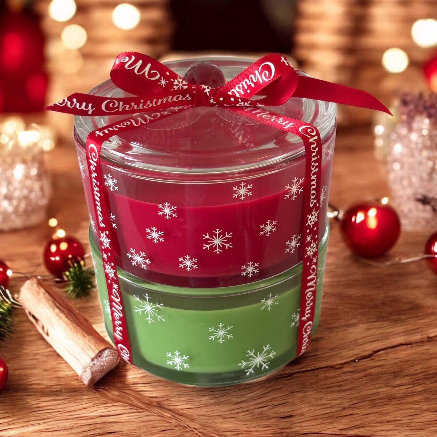 Two-Layer Holiday Bliss Soy Candle