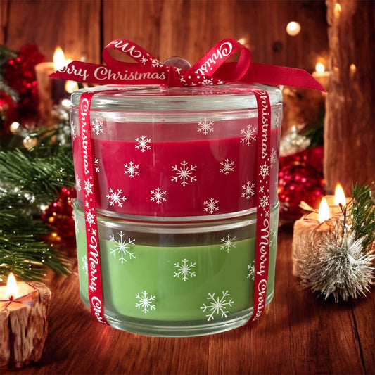 Two-Layer Holiday Bliss Soy Candle