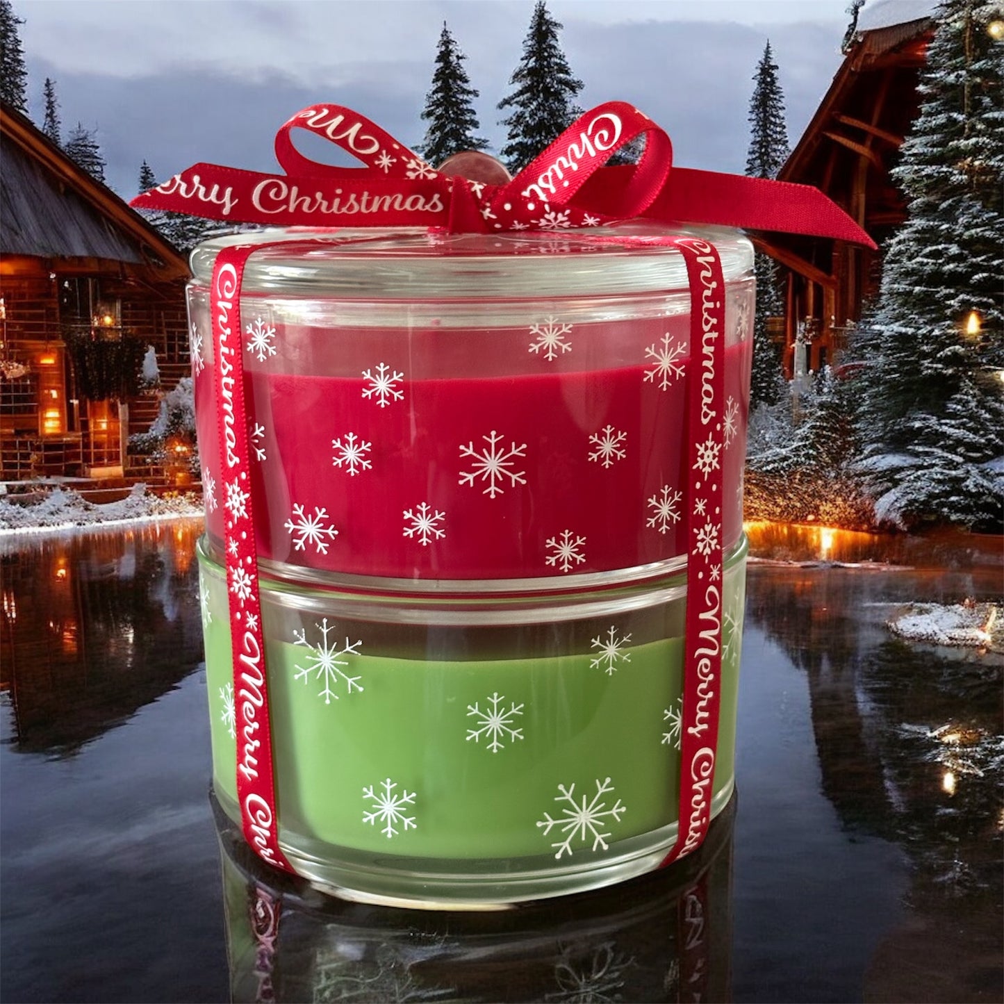 Two-Layer Holiday Bliss Soy Candle