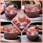 Succulent Scented Soy Wax Candle (Pink)