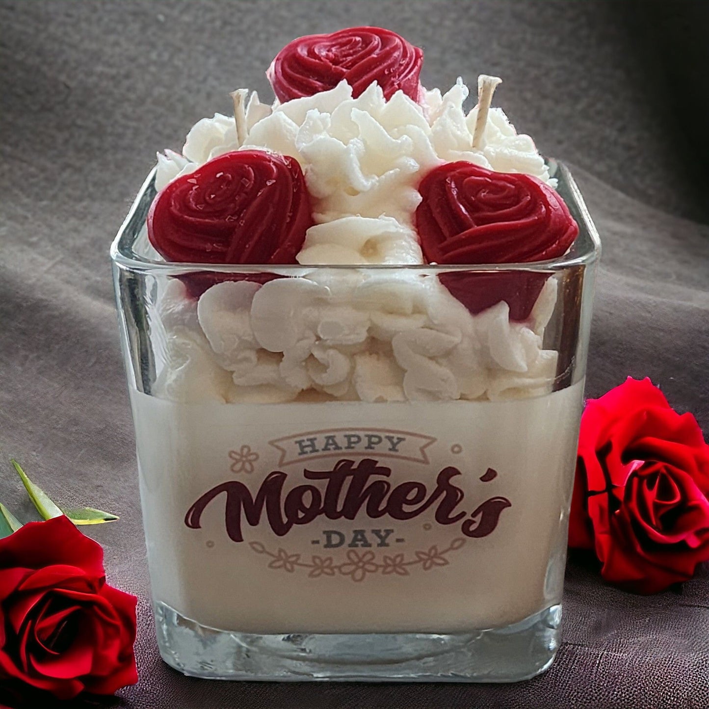 Mother's Day Rose Bouquet Soy Wax Candle