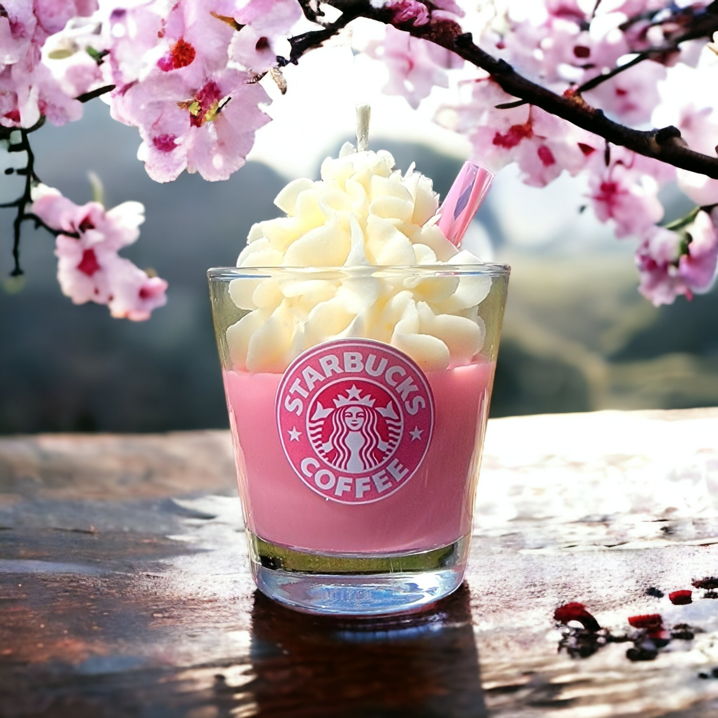 Cafe Pink Drink Frappe theme scented soy wax candle