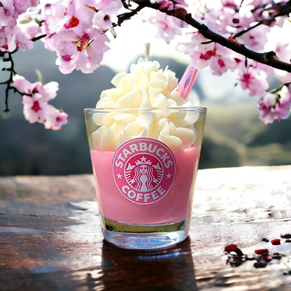 Cafe Pink Drink Frappe theme scented soy wax candle